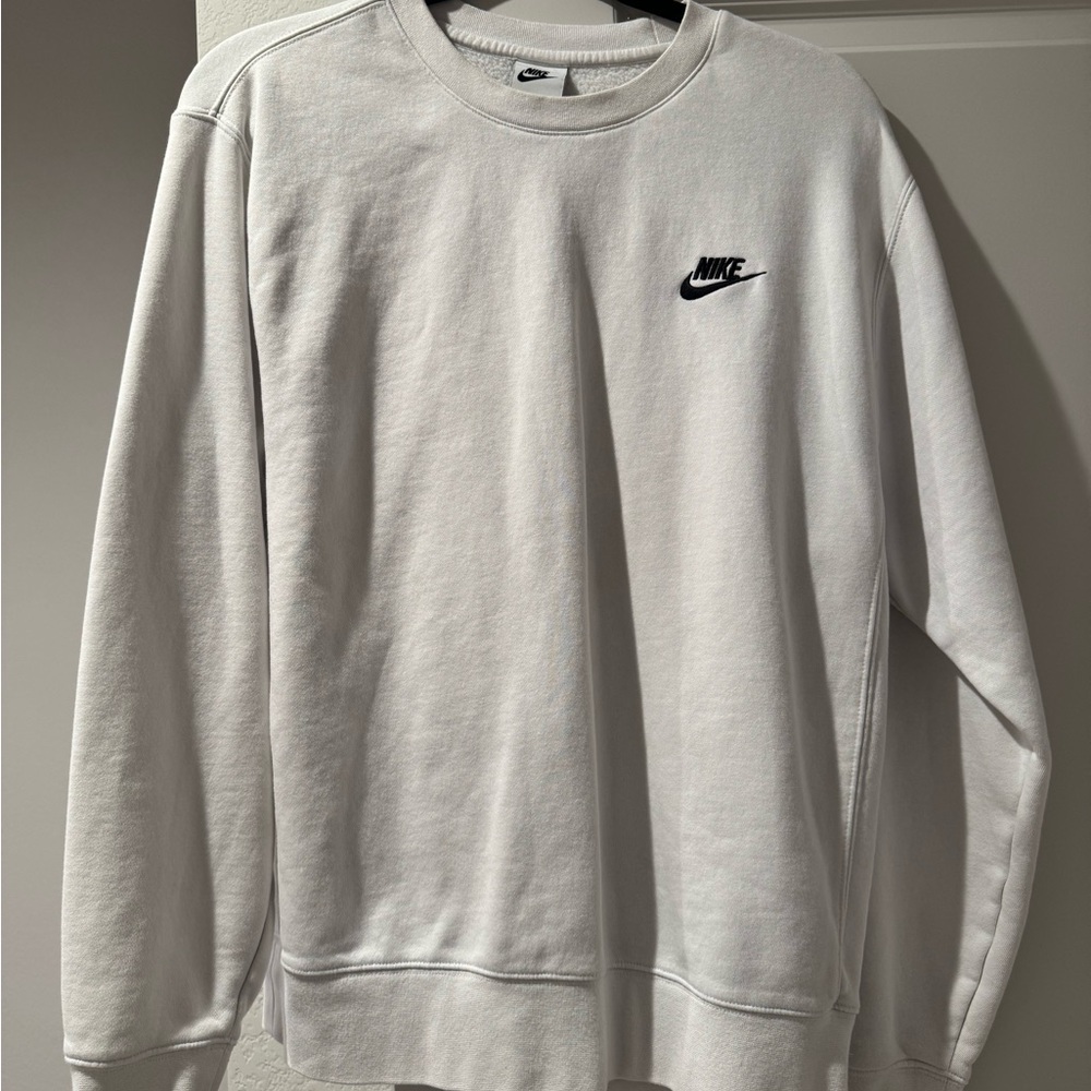 Nike Men's Classic White Crewneck Sweater